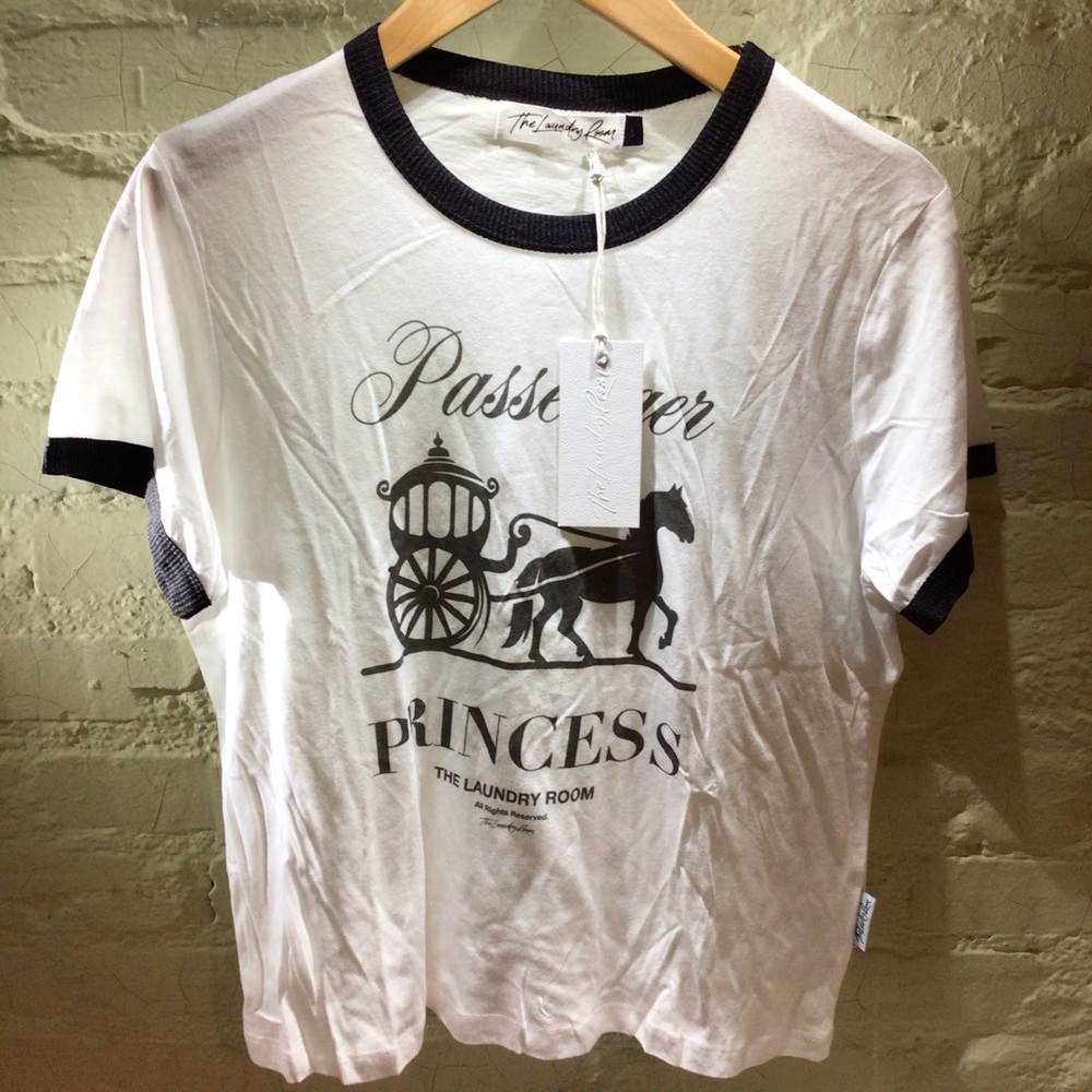The Laundry Room White & Black 'Princess' Graphic Tee ringer